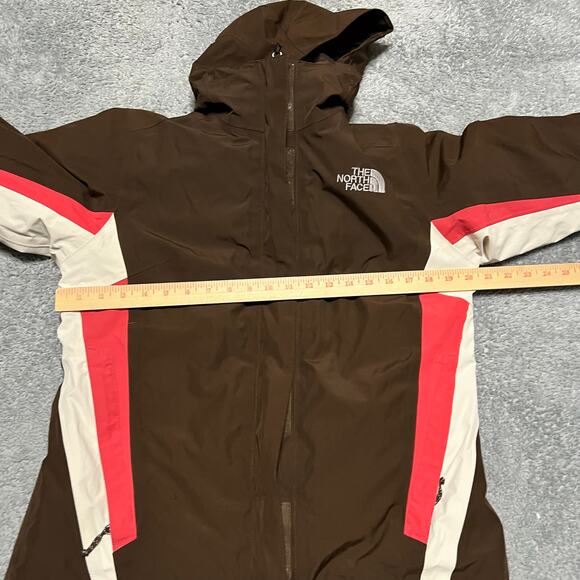 The North Face Coat Womens Medium Hyvent 3 in 1 Ski Winter Hooded Jacket Brown - Picture 10 of 11